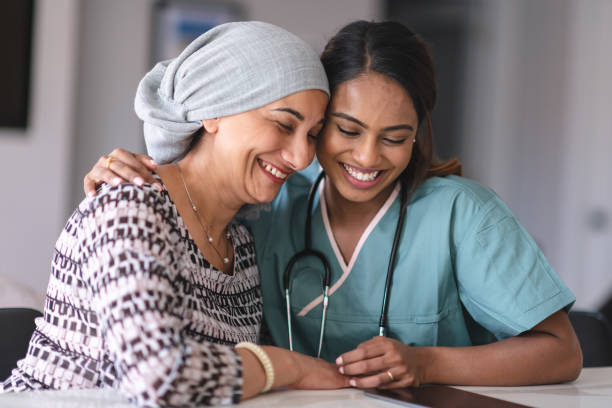a happy cancer patient
